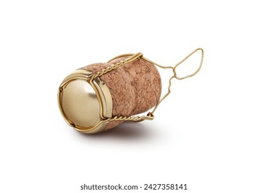 Champagne cork isolated on a white background. With clipping path - Powered by Shutterstock