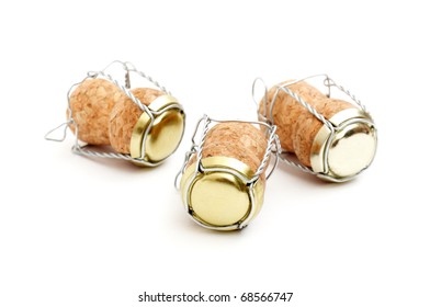 Champagne Cork Isolated On A White Background