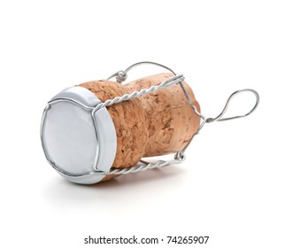 Champagne cork. Isolated on white background - Powered by Shutterstock