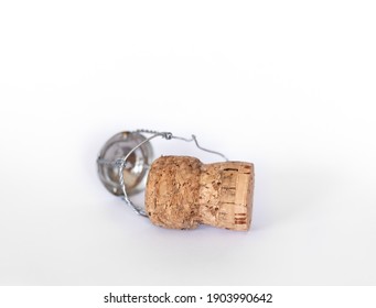 Champagne Cork Isolated, White Background