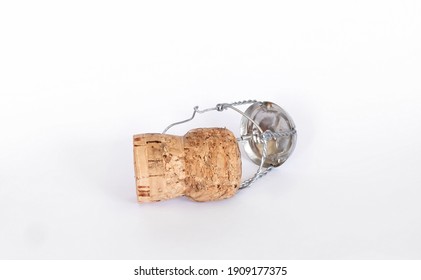 Champagne Cork Isolated, White Background