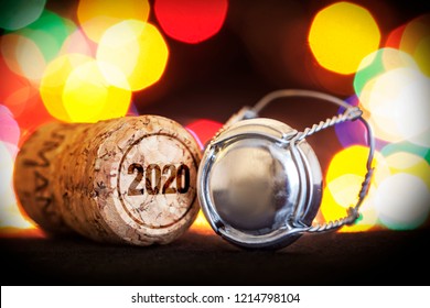 Champagne Cork, New Year 2020