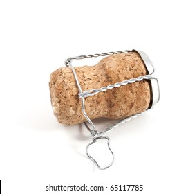 A Champagne Cork On A White Background