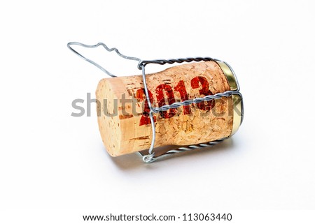 Champagne corks with 2013 year stamp