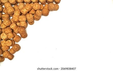 champagne corks isolated on white background, copy space. High quality photo
