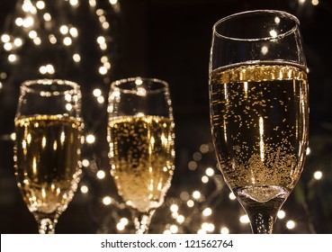 champagne flutes in holiday - Powered by Shutterstock