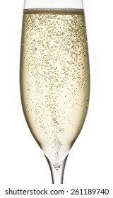 champagne in glass with bubbles fresh