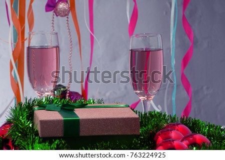 Champagne with redcurrant liqueur
