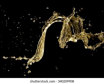 Champagne Splash With Drops