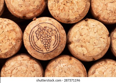Champagne wine corks texture background