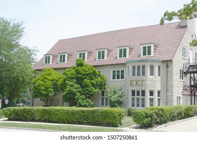 Champaign, IL - June 29, 2019: The Kappa Kappa Gamma Sorority House On The Campus Of The University Of Illinois In Chapmpaign-Urbana.