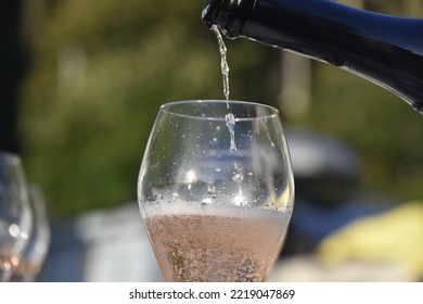 Champange Being Poured Into Glass