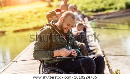 Championship in sports fishing among people with disabilities.