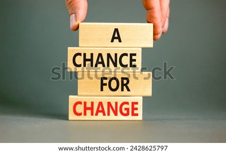 Similar – Image, Stock Photo Wooden cube with the word Change