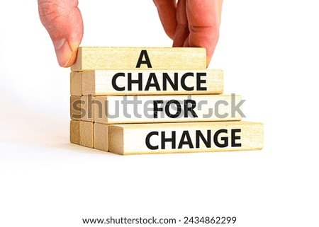 Similar – Image, Stock Photo Wooden cube with the word Change