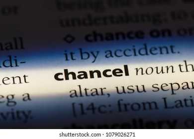 Chancel Word In A Dictionary. Chancel Concept