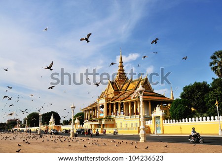 The Chanchhaya Pavilion of Royal Palace, Phnom Penh, Cambodia Stok fotoğraf © 