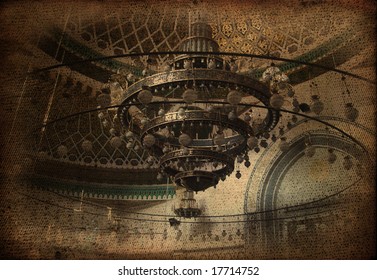 Chandelier inside Mosque
