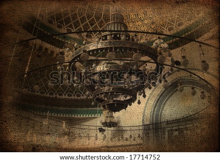 Chandelier inside Mosque