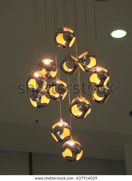 Chandelier Light Fixture Beautiful Ceiling Lamps Stock Photo Edit