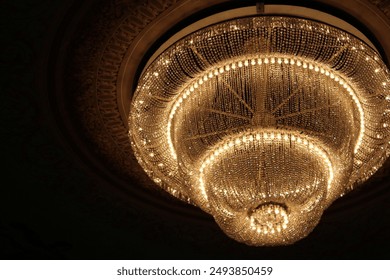 The chandelier in the Mariinsky Theater. Saint Petersburg, Russia.