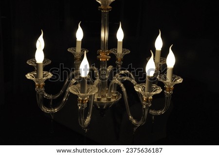 chandelier, chandelier that shines around in lights at night