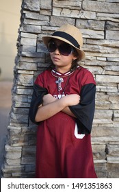 Chandler AZ/ 06/29/2019 Girl Posing For Photo In Arizona  Cardinals  Jersey, Football NFL Fan 