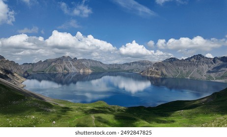 Changbaishan Tianchi, volcanic lake in Jilin province, China