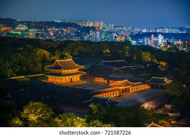 Changdeokgung Palace In Night Seoul Korea