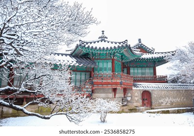 Changdeokkung Palace in winter Seoul South Korea - Powered by Shutterstock