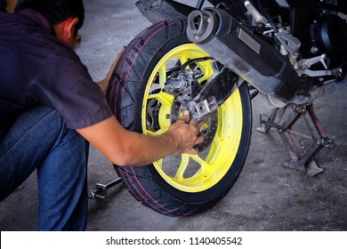 Change Motorcycle Tires.