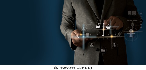 Change your future to advice Businessman inscription Legal advice online, labor law concept - Shutterstock ID 1935417178