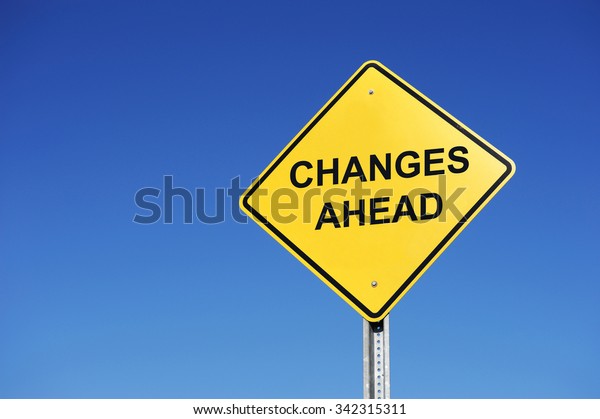 Changes Ahead Sign Arkivfoto (rediger nå) 342315311