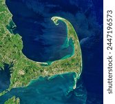 Changes on the Cape Cod Coastline. Beaches are dynamic, living landscapes. The coast off of Chatham, Massachusetts, provides a prime example. Elements of this image furnished by NASA.