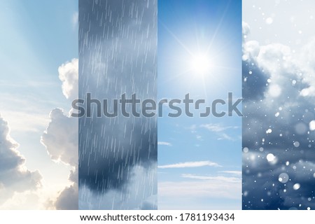 The changes of weather. A natural phenomenon of the differences of four seasons