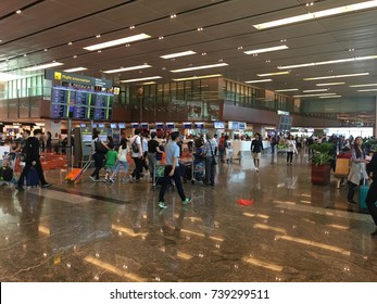 Changi Airport Singapore 16th October 2017 Stock Photo 739299511 ...