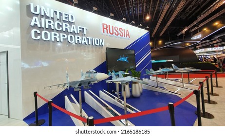 Changi, Singapore - ‎‎February 12, 2020 : A Booth Of Russia At The Singapore Airshow 2020.