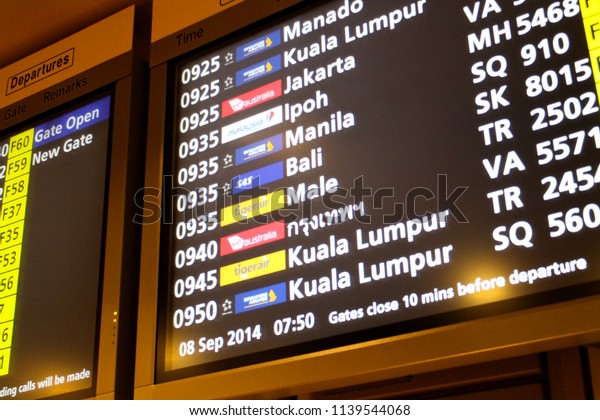 Changi Singapore September 7 2014 Airlines Stock Photo Edit