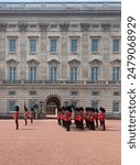 The changing of the guard ceremony at Buckingham Palace