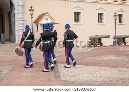 changing of the guard ceremony in Monaco