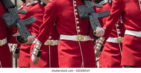 Changing Of The Guard In Front Of Buckingham Palace, London