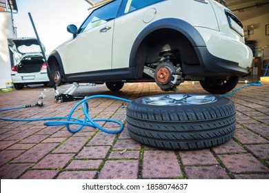 Changing Own Car Tire At Home.