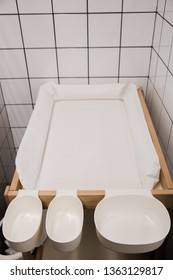 Changing Table In A Public Restroom, Room For Mother And Child