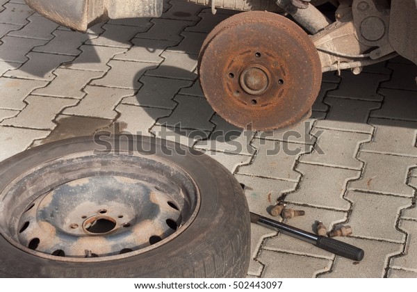 Changing tires or wheel\
before winter or spring. Preparing the car for the winter. Repair\
cracked tires.