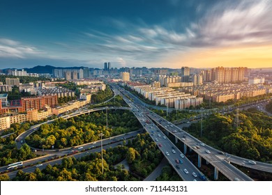 Changsha River West Xiangjiang New District City Scenery