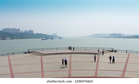 Changsha. View From Orange Island To The River Xiangjiang