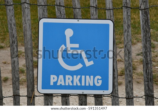  Chantilly, France - august 14 2016 :\
parking lot reserved for disabled person\
