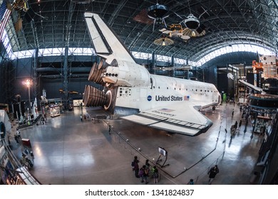 Chantilly, Virginia / USA - July 2017 , Space Shuttle Discovery At Steven F. Udvar-Hazy Center