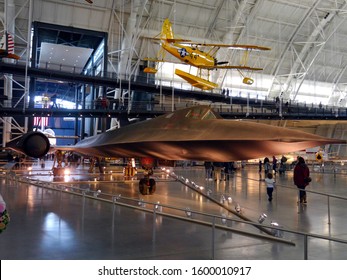 Chantilly, Virginia, USA - Mar 02 2019: Reconnaissance Jet SR-71 