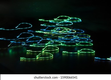 Chaotic light effect in long exposure picture - Morden art using Led Strip Light and camera
